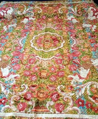 Copriletto Coperta Matrimoniale Vintage Ciniglia
