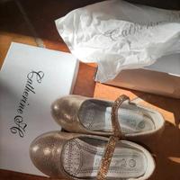 SCARPE BAMBINA GLITTERATE ORO CARNEVALE/FESTA 