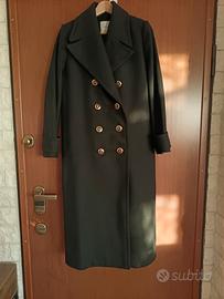 Cappotto lana nero Mango doppiopetto 