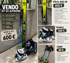 Sci Alpinismo VOLKL Scarponi TECNICA Bastoncini