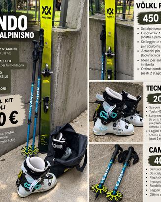 Sci Alpinismo VOLKL Scarponi TECNICA Bastoncini
