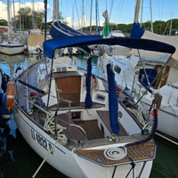 Vela 34 piedi, coperta teak, iscrizione AIVE