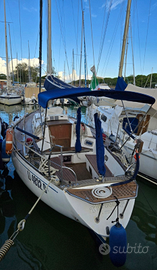 Vela 34 piedi, coperta teak, iscrizione AIVE