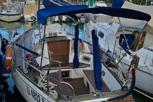 Vela 34 piedi, coperta teak, iscrizione AIVE