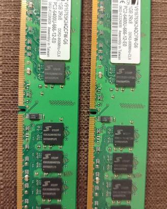 2 Moduli RAM ProMOS 1GB DDR2 800MHz – Totale 2GB