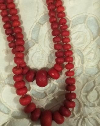 Collana corallo antica '800