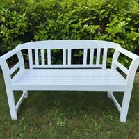 Panchina in legno bianca panca da giardino esterno