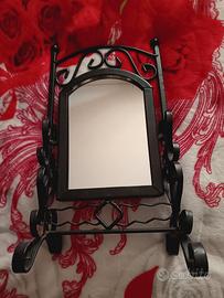 Specchio da tavolo ferro battuto  basculante incli