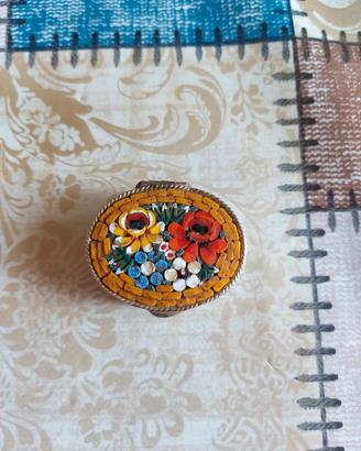 Portapillole Vintage Micromosaico Vetro Murano