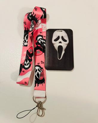 Set Scream Ghostface - Porta Badge Rigido