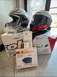 Stock moto: Coppia Caschi con Interfoni  Midland