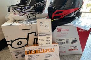 Stock moto: Coppia Caschi con Interfoni  Midland
