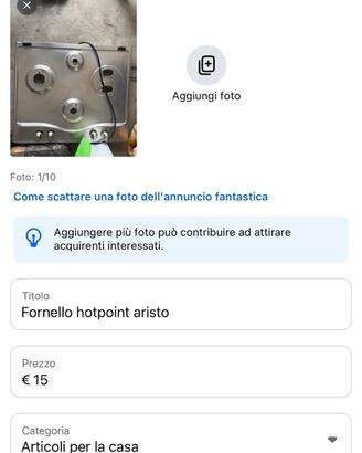 Fornello a gas