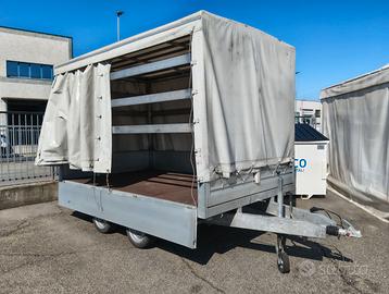Rimorchio trasporto merci 3500kg con centina