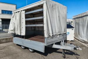 Rimorchio trasporto merci 3500kg con centina