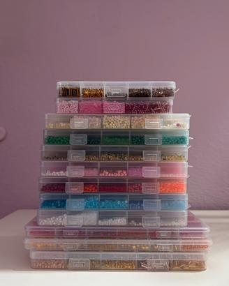 12 set di perline di vetro