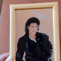 Quadretto specchio vintage Michael Jackson+Rivista