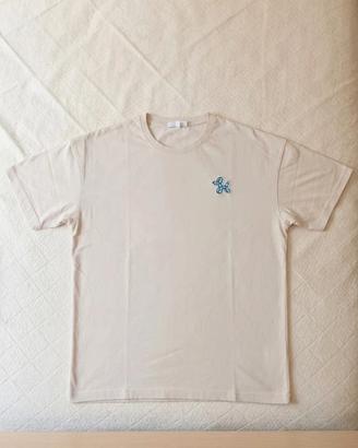 T-Shirt Beige con Cagnolino Balloon