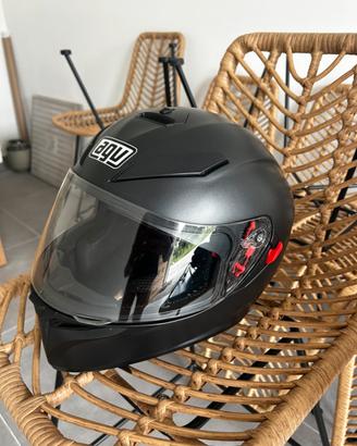 Casco moto AGV nero opaco