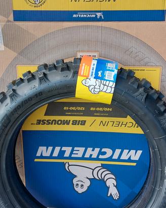 Gomma e mousse Michelin enduro 140 80 18 NUOVE per