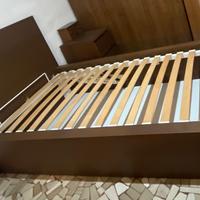 Letto contenitore IKEA Malm marrone effetto noce