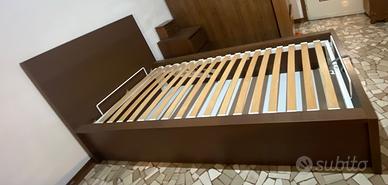 Letto contenitore IKEA Malm marrone effetto noce