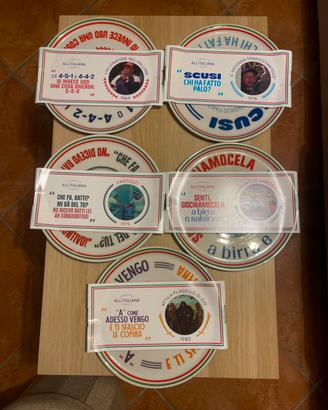 Set 5 Piatti "Commedia all'Italiana" da Collezione