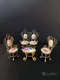 Set in miniatura porcellana smalata francese!