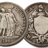 REPLI MONETA 1 LIRA 1798 REPUBBLICA LIGURIA GENOVA