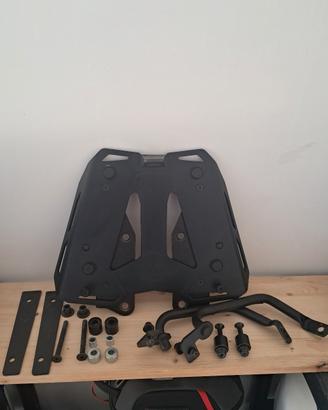 kit piastra bauletto Kappa KRA3117 alu nero