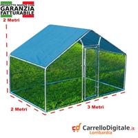 Gabbia per Polli 3x2m x h 2m - 6mq – azzurro