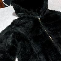Cappotto in pelliccia sintetica – Nero, caldo