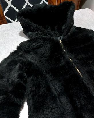 Cappotto in pelliccia sintetica – Nero, caldo
