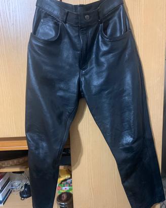 Pantaloni jeans in pelle