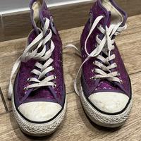 SCARPE CONVERSE NUMERO 40 CON PAILLETTES ROSA