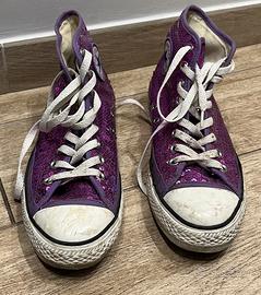SCARPE CONVERSE NUMERO 40 CON PAILLETTES ROSA