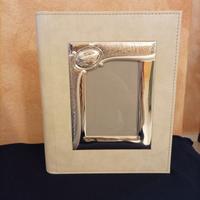 album fotografico per comunioni pelle e argento 