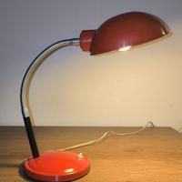 lampada da scrivania rossa anni 60/70