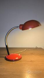 lampada da scrivania rossa anni 60/70
