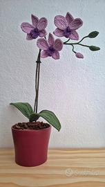 fiori all'uncinetto-Orchidea all'uncinetto 