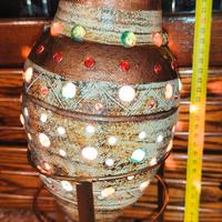 Antica E Suggestiva Lampada Orientale  In Terracot