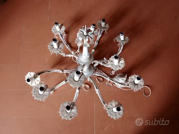 lampadario super scontato in ferro a 12 braccia