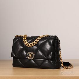 Chanel 19bag di pelle di pecora a doppia catena