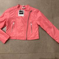 Giacca MEK in eco pelle c/zip - col. rosa - TG 7A