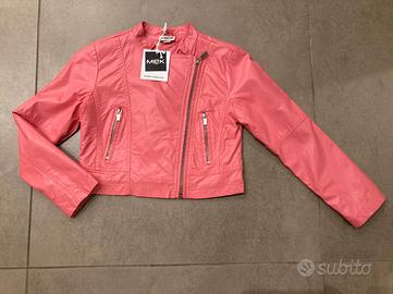 Giacca MEK in eco pelle c/zip - col. rosa - TG 7A