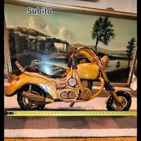 Riproduzione moto Harley Davidson in legno di Mang