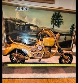 Riproduzione moto Harley Davidson in legno di Mang