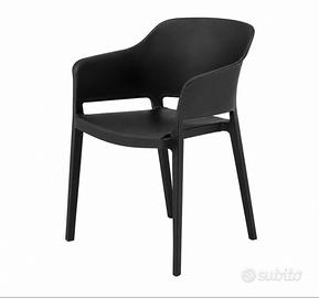 34 sedie/poltroncine nere da esterno