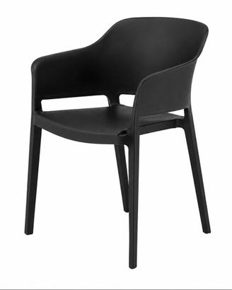 34 sedie/poltroncine nere da esterno