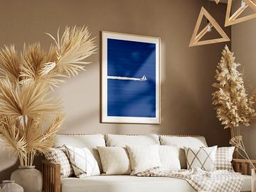 Poster 30x40 con cornice: Rotta nel Blu
